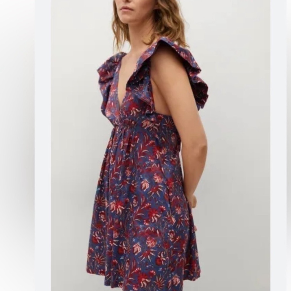 CHUFY X MANGO | Backless Ruffled Mini Dress